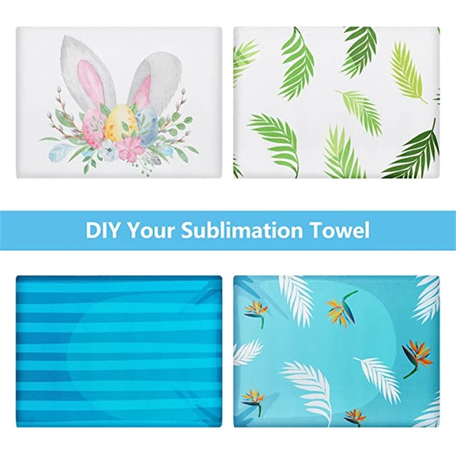 Sublimation Blank Towels Polyester Cotton DIY Thick Drying Hand