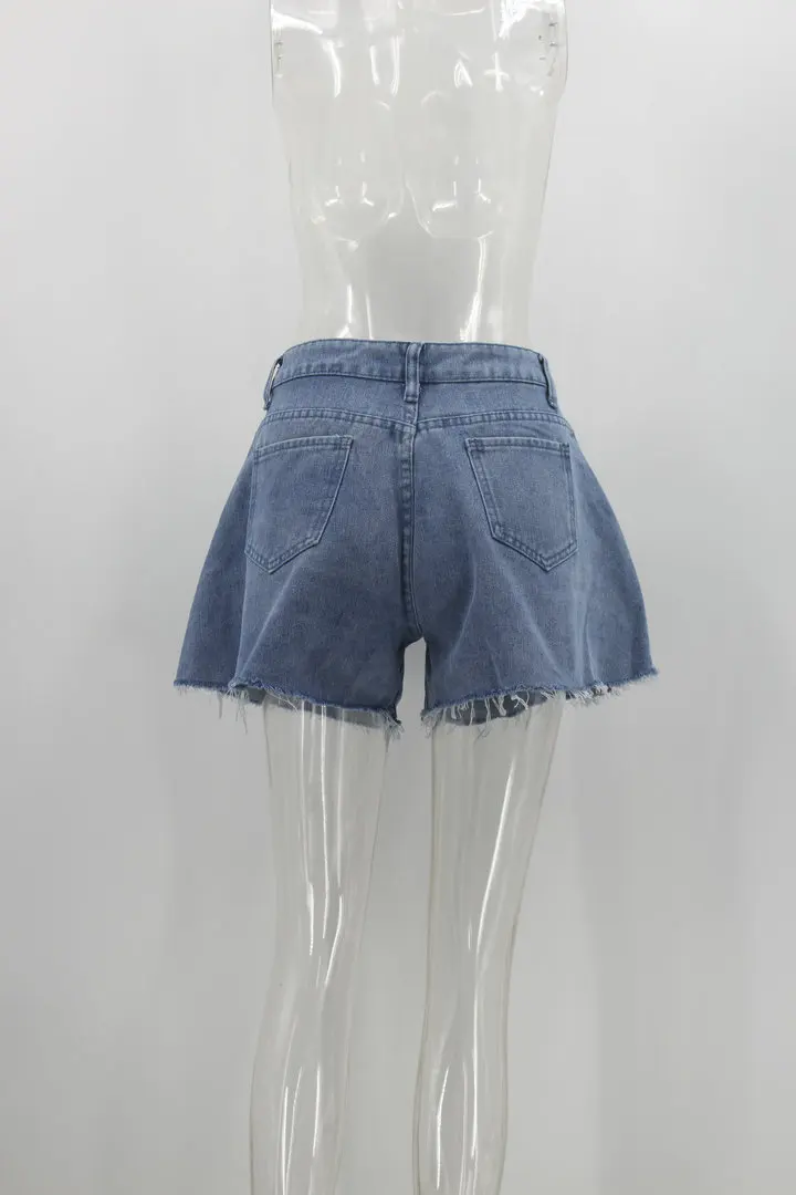 women's clothing stores women Shorts Loose Wavy Jeans Skirt High Waist Casual Washed Korean Loose Jeans Summer hot girls high street shorts golf shorts