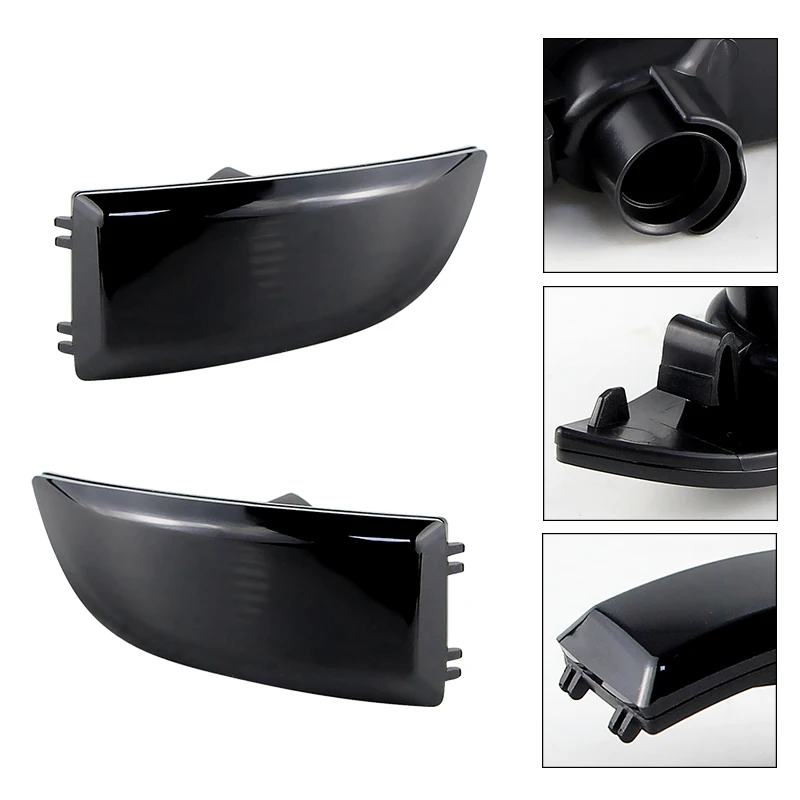 Renault Grand Scenic III Megane MK3 Fluence Latitude Safrane 용 2PCS 전구 없음 표시기 미러 방향 지시등 하우징 커버