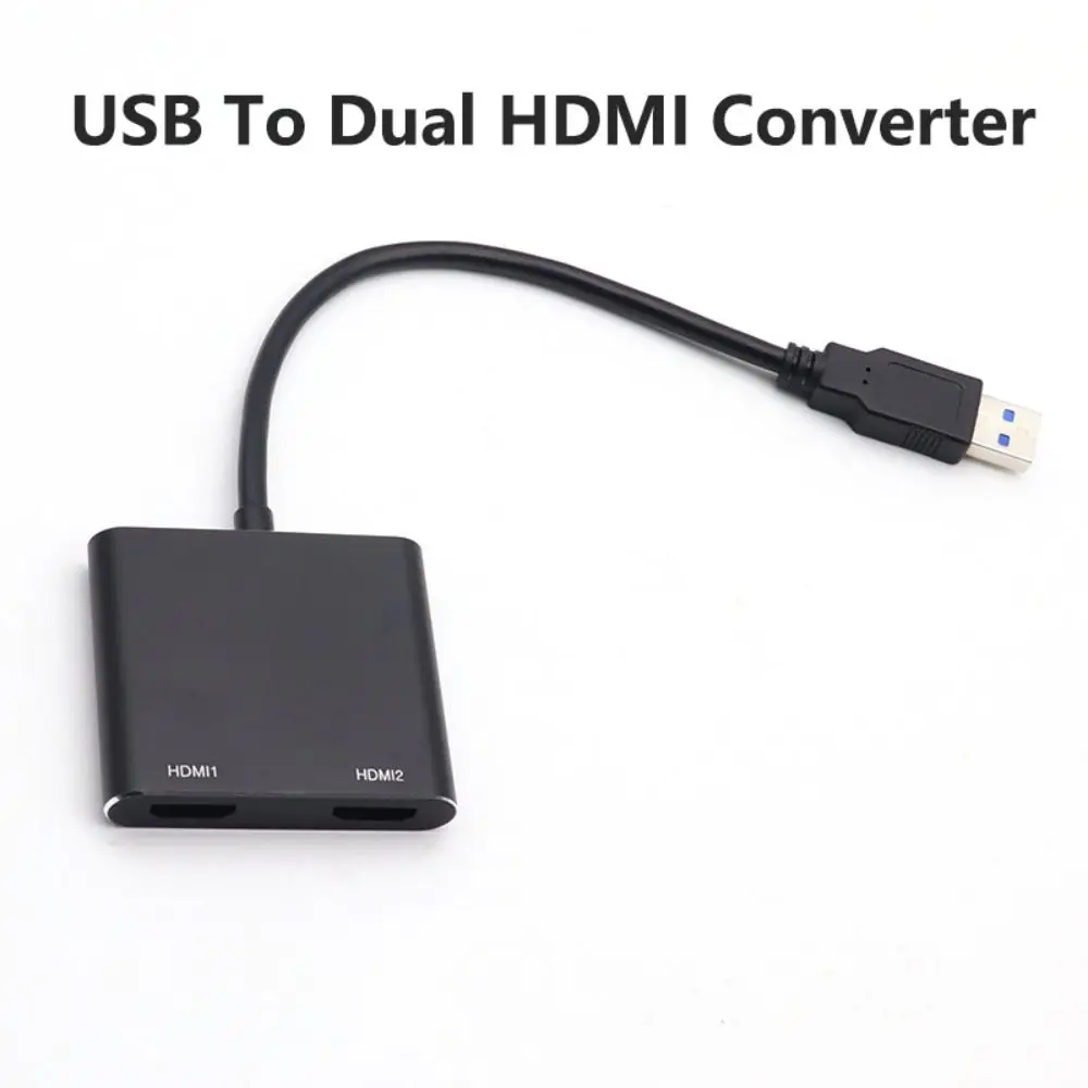 USB 3.0 To HDMI USB To Dual HDMI Converter 1080P One Two Adapter Extended Converter Plug and Play Video
