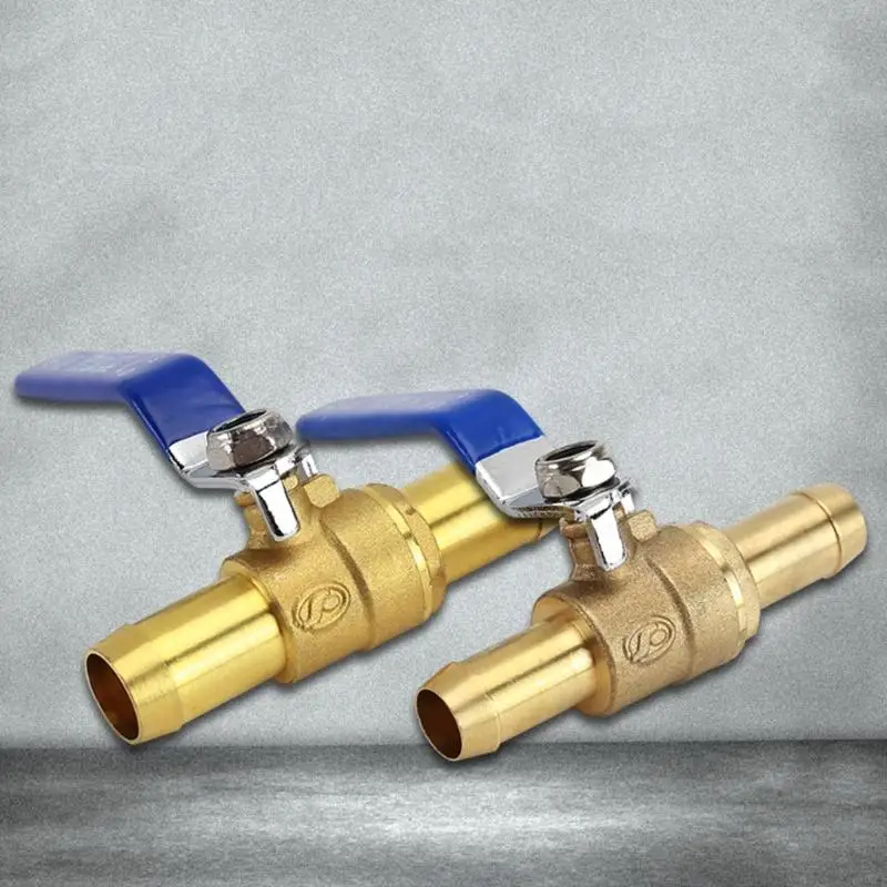 Y5LE Heavy Duty Brass Shut off Barb Connectors Durable Straight Barb Connectors 2pcs