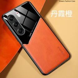 Sleek Magnetic Leather Phone Case - Ultra - Thin, Lightweight Cover for Camon 40 Pro 5G (Orange)