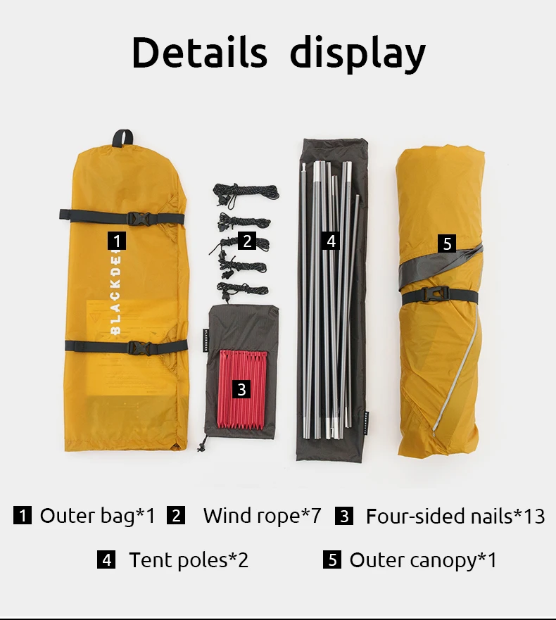 Blackdeer Ultralight Boat Solo Tent Pro One Person Outdoor Waterproof Silvering Family Camping Traveling Inflatable Tarp Tent