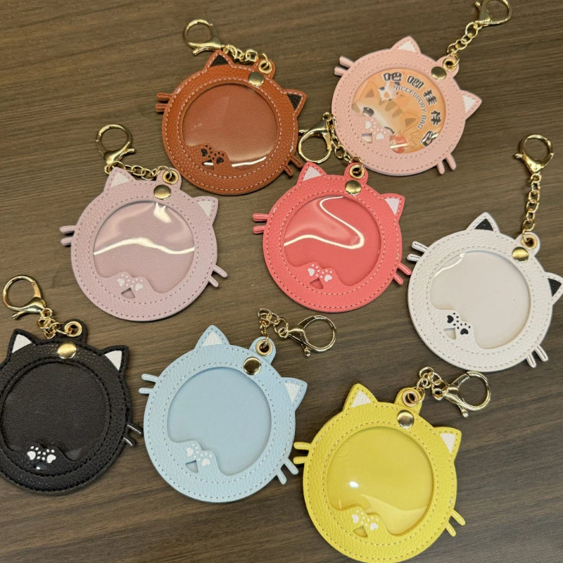 New Cat Shape Ita Bag Pins Badge Protector Case Keychian For 58mm Anime Badges Decoration Bag Accessories Pin Case Birthday Gift