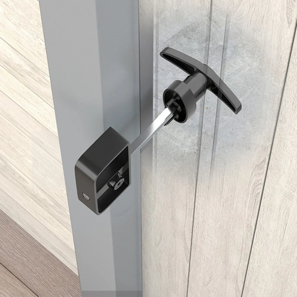 Door Hardware T-Handle Lock Set Black Lock With 2 Keys Zinc Alloy 1 Set Accessories Home Improvement For Shed Barn door lock cylinder door lock accessories lock keys