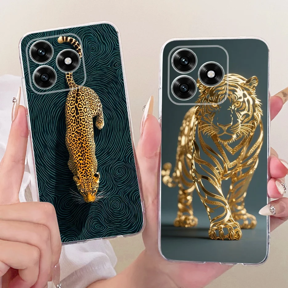 Cute Cat Luxury Painted Clear Silicone Soft Slim Phone Case Cover