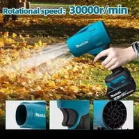 Souffleur à jet électrique portatif Makita 30000RPM sans balais haute puissance, turbo, pour neige, feuilles et poussière, compatible avec batterie 18V 6