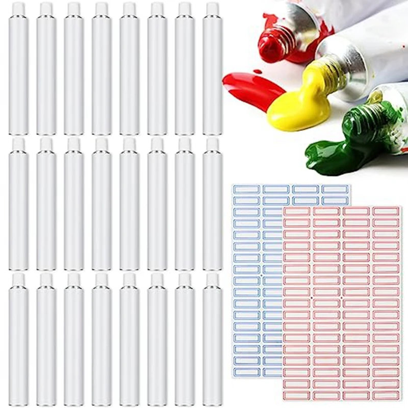 Aluminum Paint Tubes 20 Ml For Making Paint And Store Remaining Acrylic Oil