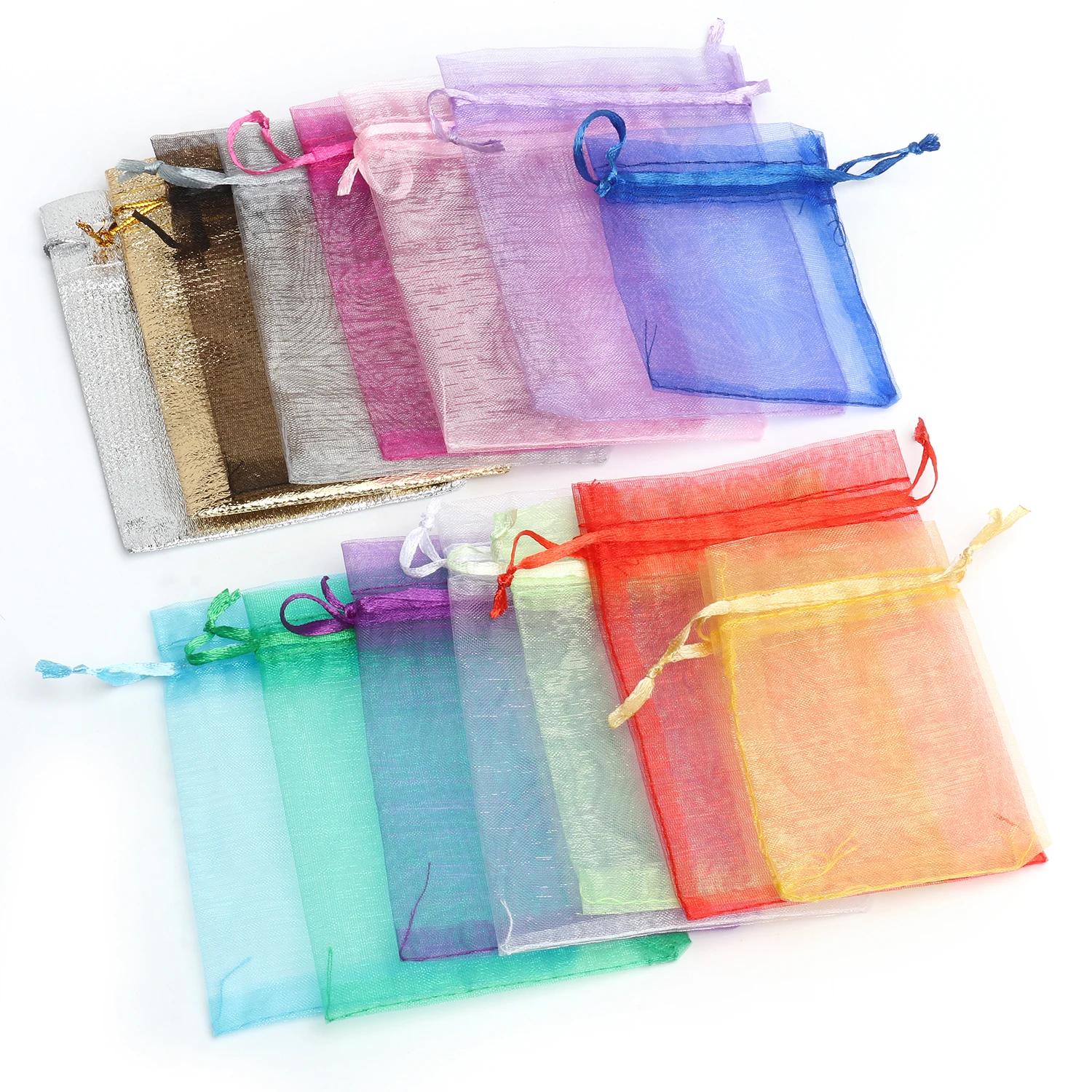 Organza Bags Jewelry Packaging Bags Drawstring Pouches 50pcs
