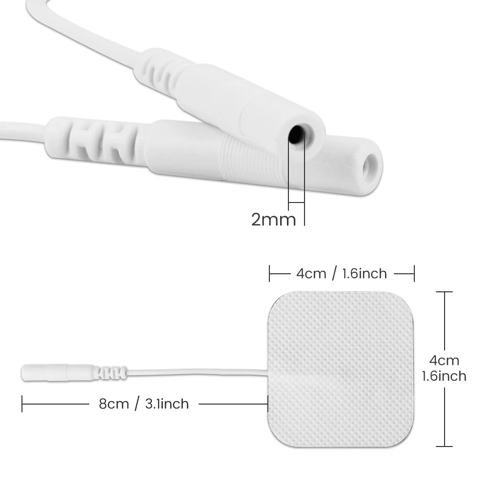 4*4cm Tens Electrodes Pads Physiotherapy Accessories Non-woven Fabric Self Adhesive Replacement Patch For EMS Electric Massager