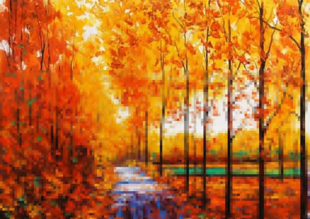 

Autumn Painting Art Film Print Silk Poster Home Wall Decor 24x36inch