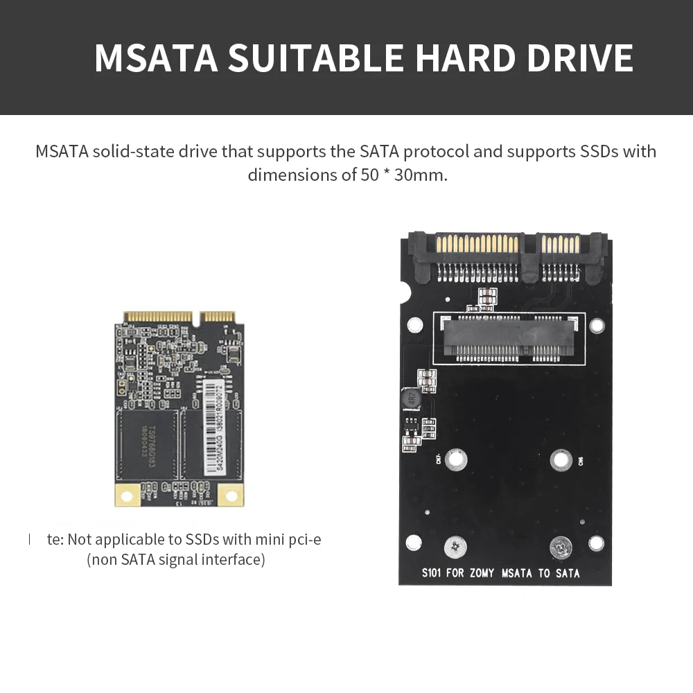 TISHRIC 솔리드 스테이트 하드 디스크 박스용 인클로저 케이스, SSD MSATA NGFF to SATA 3.0, 22 핀, 2.5 인치, 2242 2260/2280