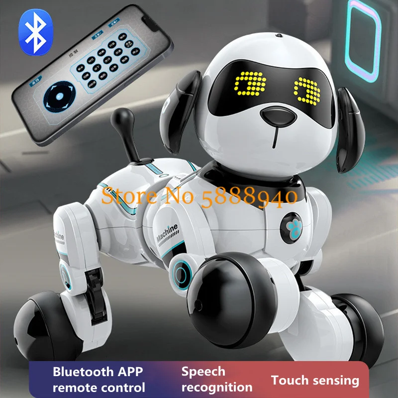 Gris clair-Robot électronique RC drôle pour enfants, chien