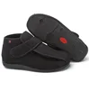 Diabetic Slippers Diabetic Thumb Eversion Deformation Postoperative Care Adjustable Fat Feet Flat Shoes Memory Foam Soles Black 1
