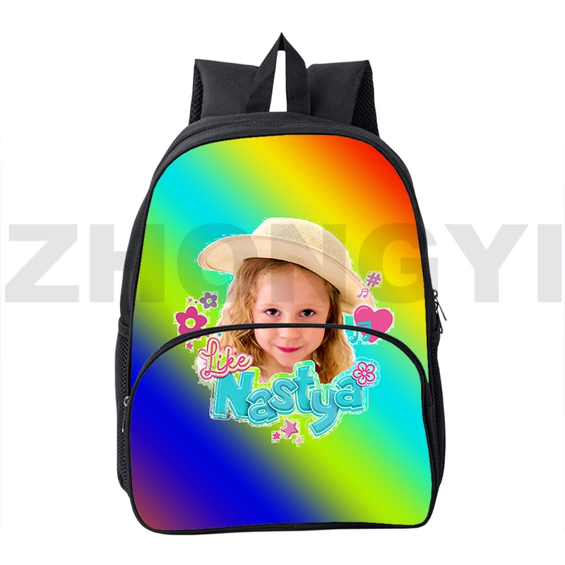 

Kawaii Russia Like Nastya 3D Print Backpacks 12/16 Inch Cartoon Children Primary High School Bags Women Laptop Notebook Mochila