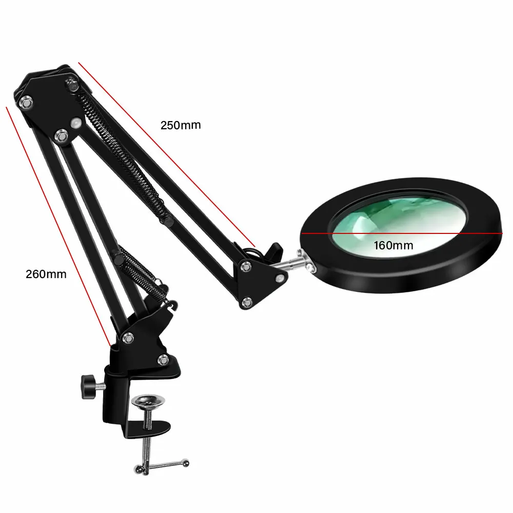 Illuminated LED Magnifier with Adjustable Lighting - Multifunctional Glass for Precision Tasks and Skincare