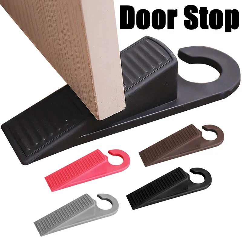 Punch Free Door Stopper Can Be Hang Windproof Door Stopper Surface Stripe Design Home Bedroom Office Stop Safety Card