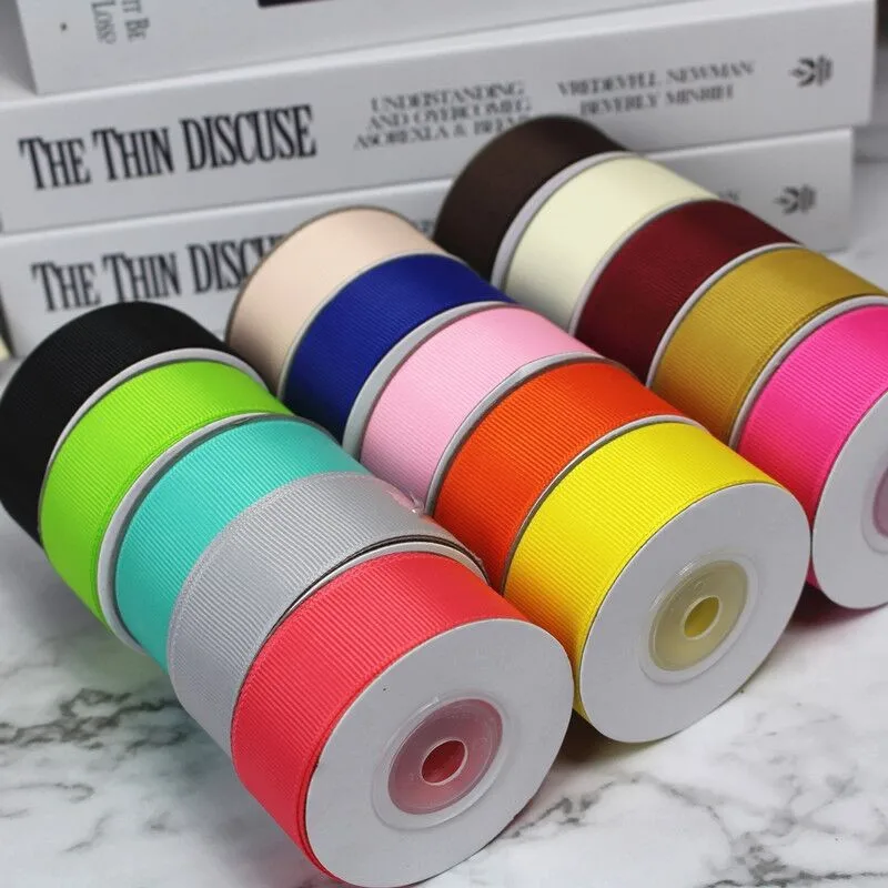 5yards 10mm 15mm 25mm 38mm 50mm Colours Grosgrain Ribbon for Christmas Wedding Decoration DIY Sewing Handmand Crafts ribbon decoration ribbon supplies grosgrain ribbon christmas ribbon sewing ribbon