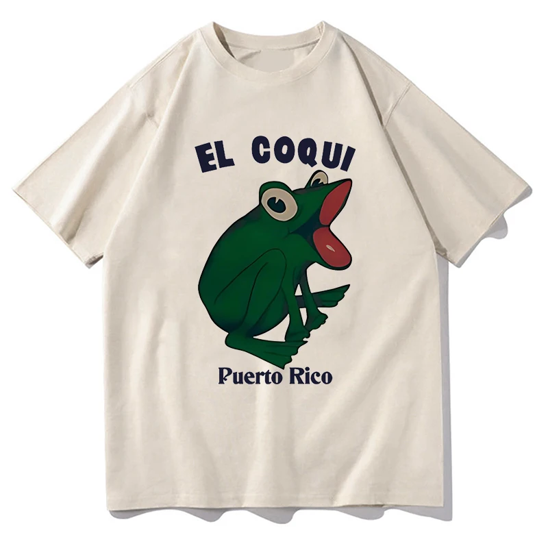 Bad Bunny Debi Tirar Mas Fotos Album Print Tshirt Hip Hop EL COQUI Frog Unisex Fashion Print T-Shirt Pure Cotton Streetwear Tops 2