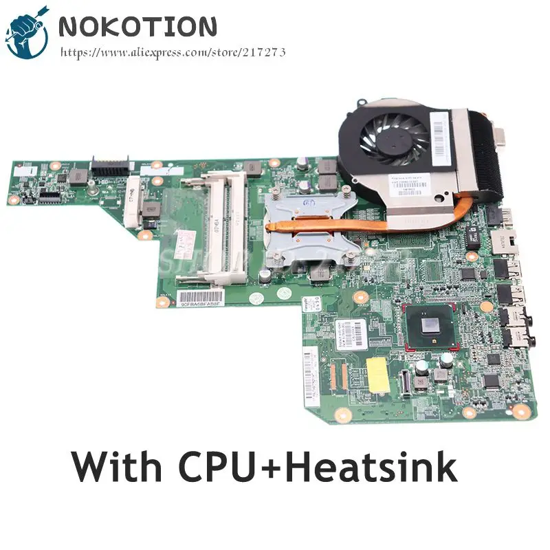 

New NOKOTION 615849-001 605903-001 for HP G62 G72 CQ62 motherboard with heatsink instead 597674-001 597673-001 610160-001