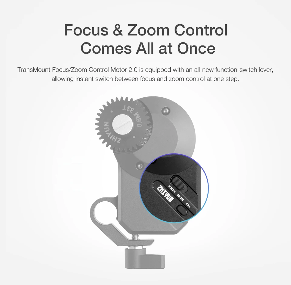Description Picture 4 of itemZhiyun CMF-06 Servo Follow Focus and Zoom Combo Kits Accessory for Weebill S/Crane 2S /Crane 3S Gimbal Handheld Stabilizer