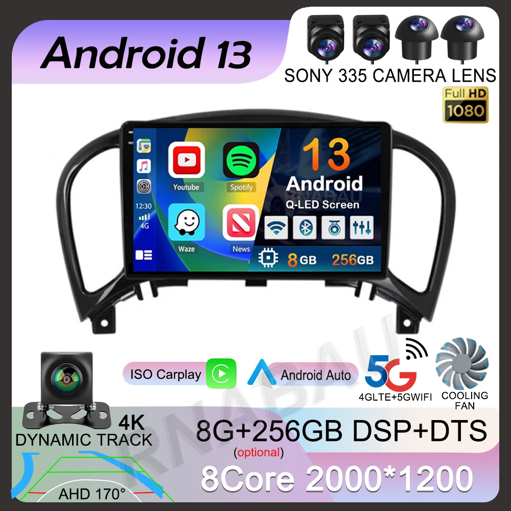 

Android 13 Carplay Auto Car Radio For Nissan Juke YF15 2010-2014 2 Din Multimedia Video Player GPS Navigation Stereo Head Unit