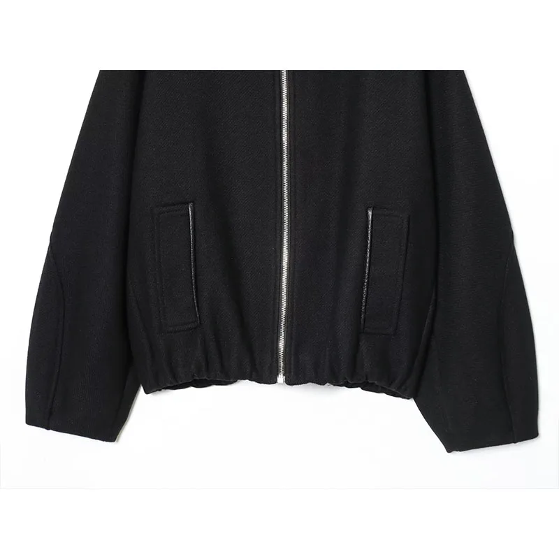 Women's Jacket Autumn Winter 2025 New Fashion Long Sleeve Zipper Bomber Jackets Coat Casual Loose High Street New Outerwear