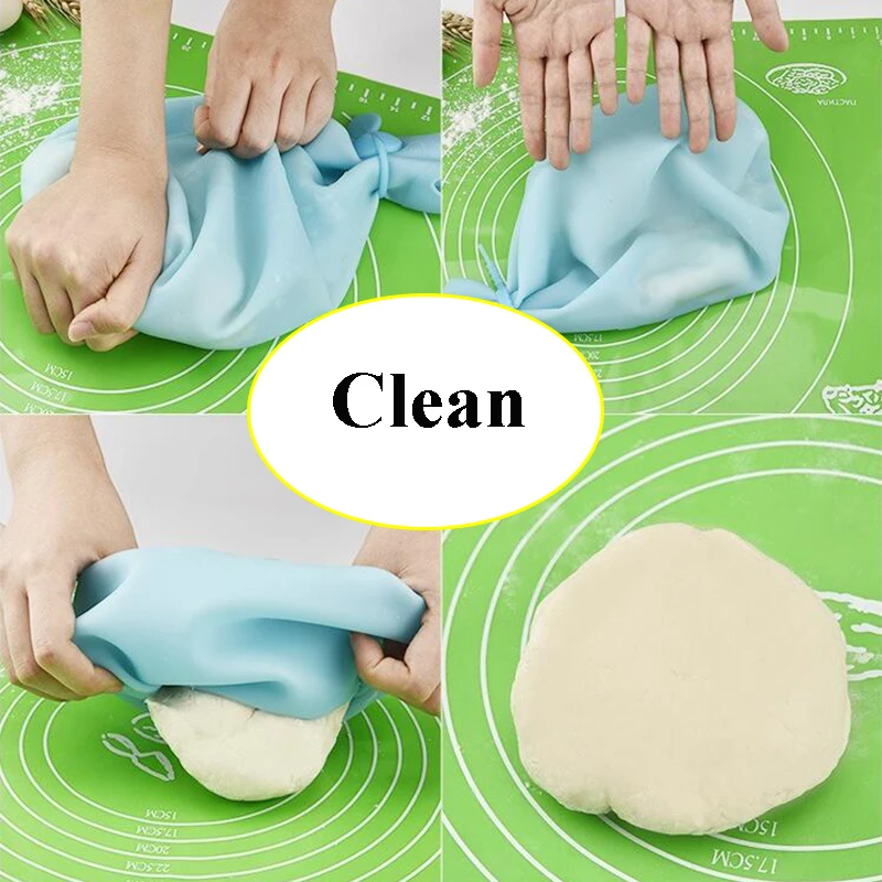 1.5KG Silicone Kneading Dough Bag Flour Mixer Versatile for Bread Pastry Pizza Kitchen Tools dough kneading bag