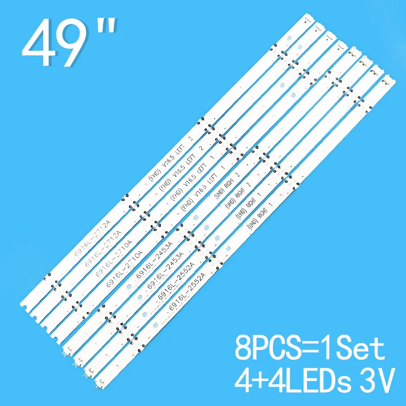 2pcs 6leds 3v for lg 32 tv 32 v16 art3 2558 rev 32lh604 32lh604v zb lc320due sungwei 55v0 e74739 6916l 2558a For LIG 49