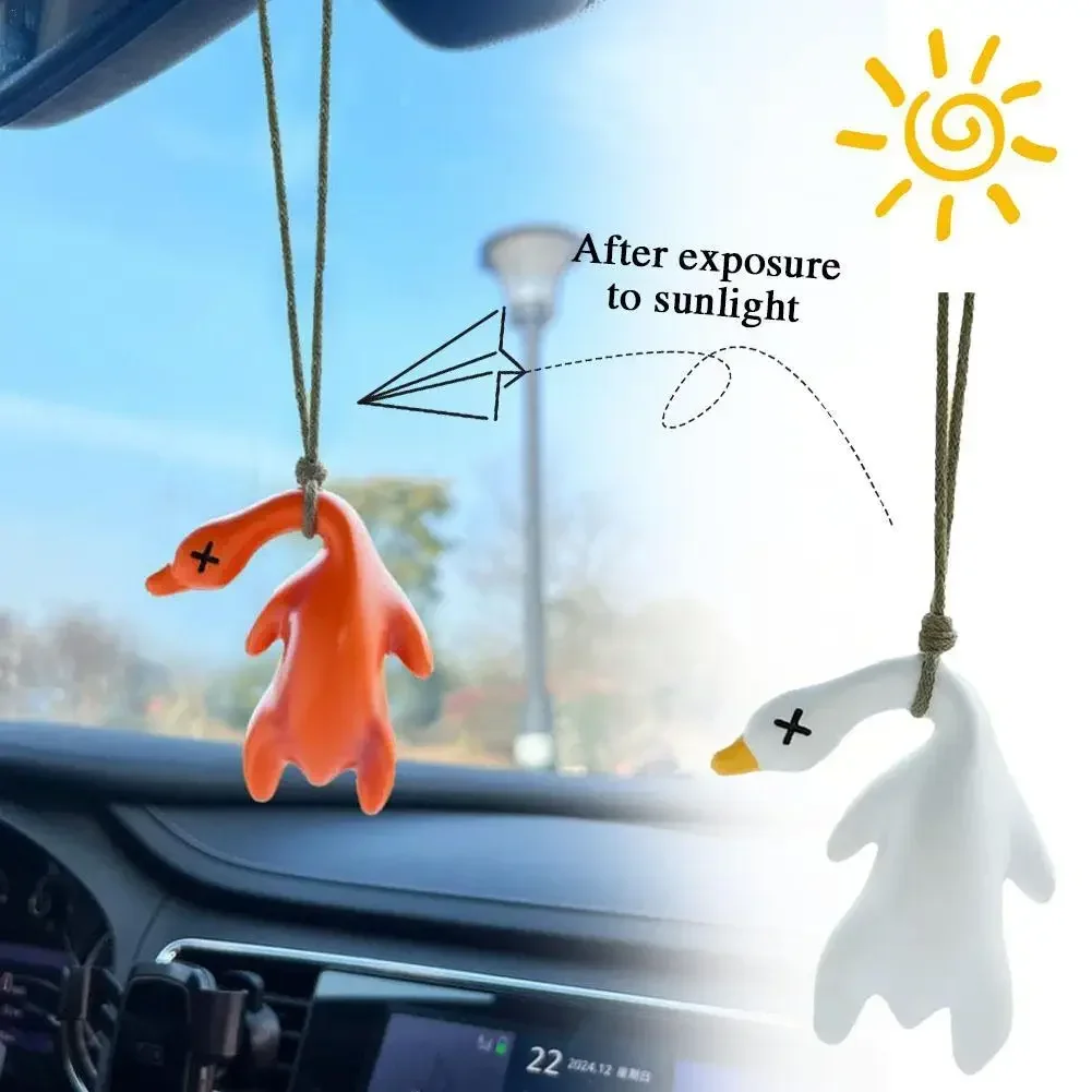 Color Changing Resin Roast Duck Car Pendant Keychain