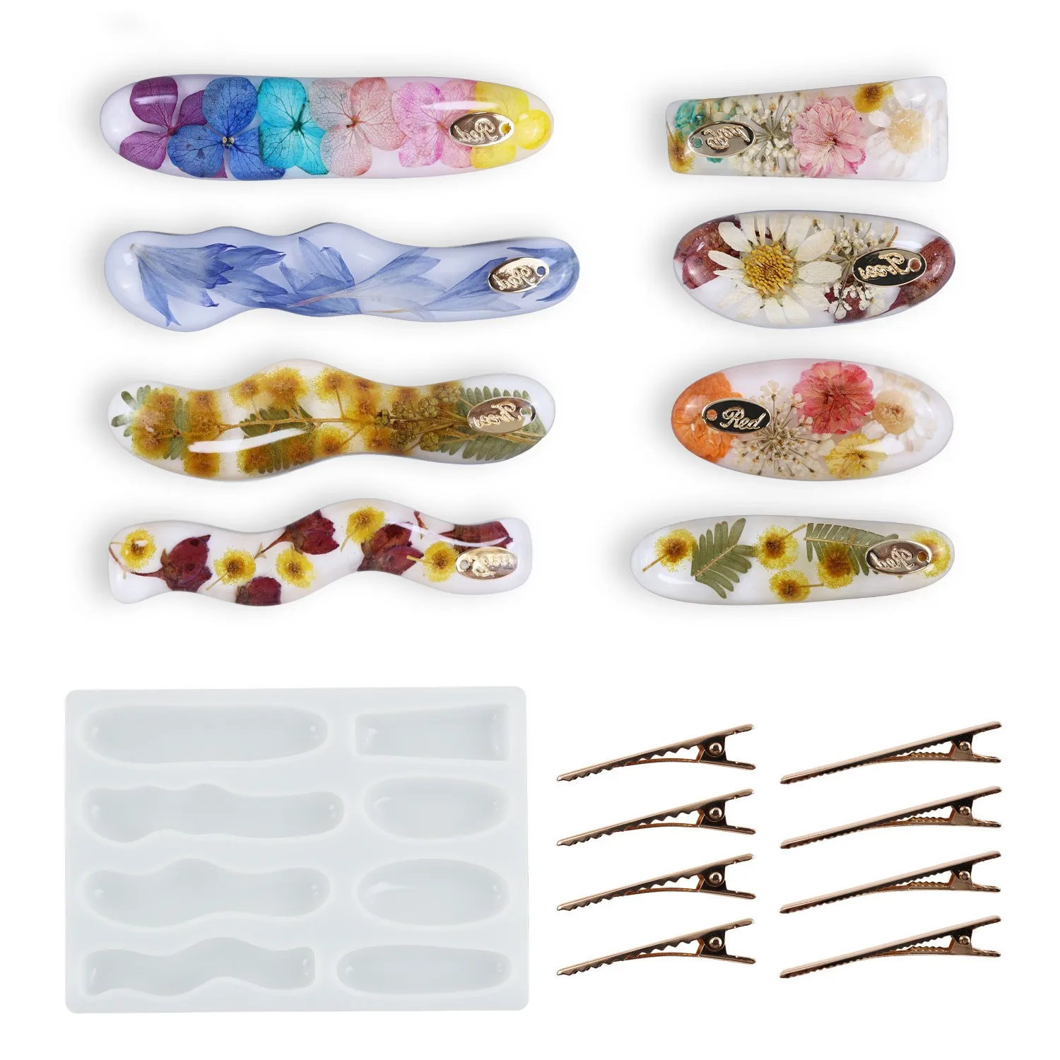 DIY Pendant UV Epoxy Resin Mold Irregular Hairpin Mirror Jewelry Silicone Mold Hair clip Accessaries Mould For Resin Making 4pcs irregular geode silicone mold tray mold diy fruit tray epoxy resin mold coaster mold jewelry crafts
