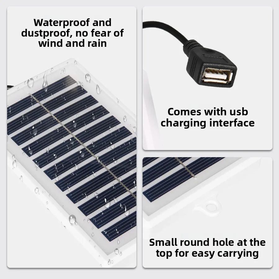 รูปสินค้า เครื่องชาร์จพลังงานแสงอาทิตย์แบบพกพา USB ชาร์จได้เร็ว สำหรับกลางแจ้งและแคมป์ปิ้ง