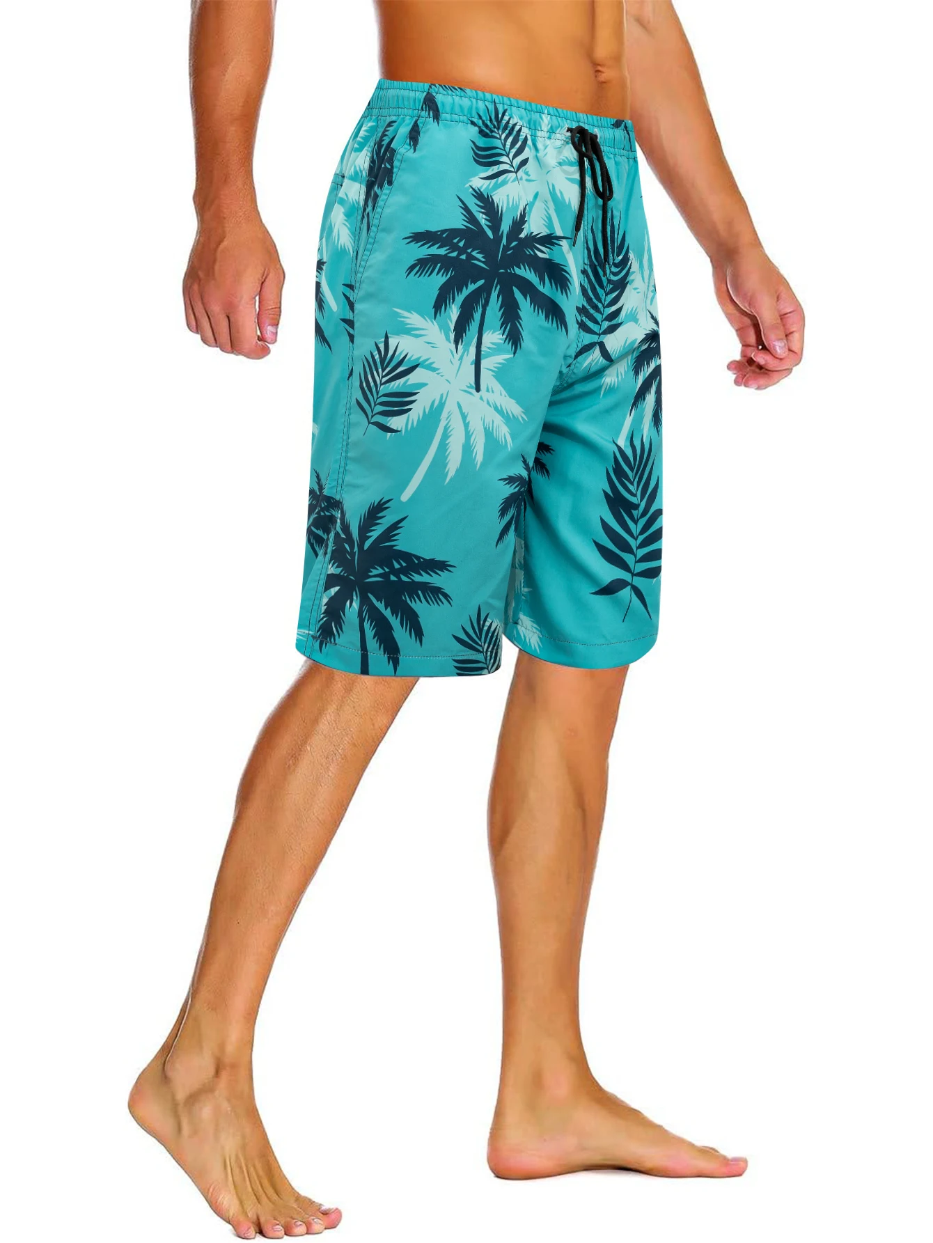 Men's Lightweight Swim Trunks Outdoor Casual Drawstring Beach Shorts Spring&Summer Quick Dry Mens Bathing Suits with Mesh Lining