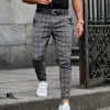 Checkered Pattern Fashion Men Trousers Plaid Loose Autumn Winter Vintage Men's Pants Business Casual Straight Leg Slim Pants 2