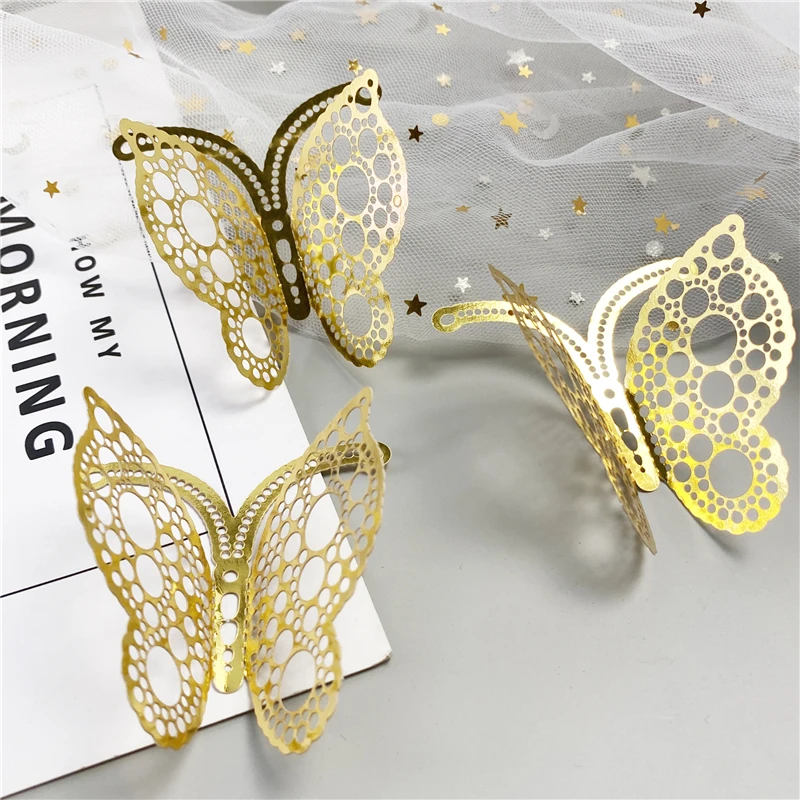 Nuovo 18 pz/lotto Farfalle di Cristallo 3d Wall Sticker Bella Farfalla Soggiorno per la Camera Dei Bambini Decalcomanie Della Parete Della Decorazione