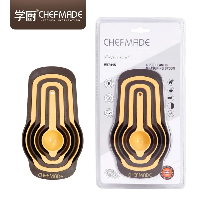 

6 Pieces Of Food Grade Kitchen Measuring Spoons Baking Plastic Measuring Spoons Measuring