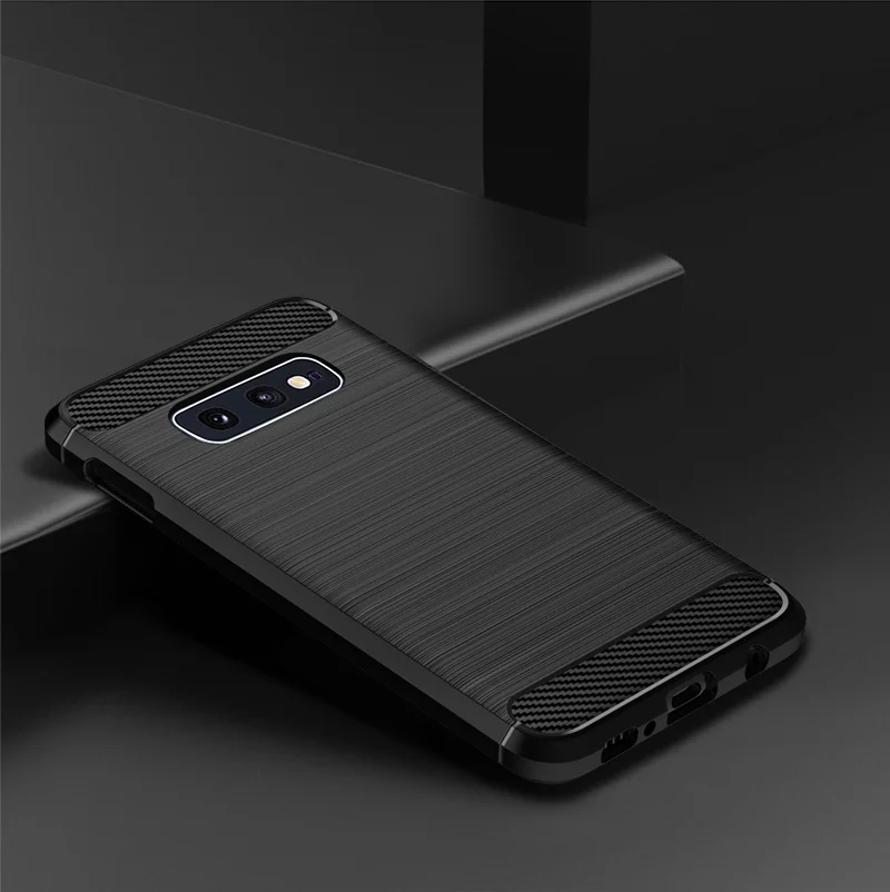 For Case Samsung Galaxy S10E Cover For Samsung S10E Coque Carbon Fibre Shockproof Bumper Soft TPU Case For Samsung S10E Fundas — view 3