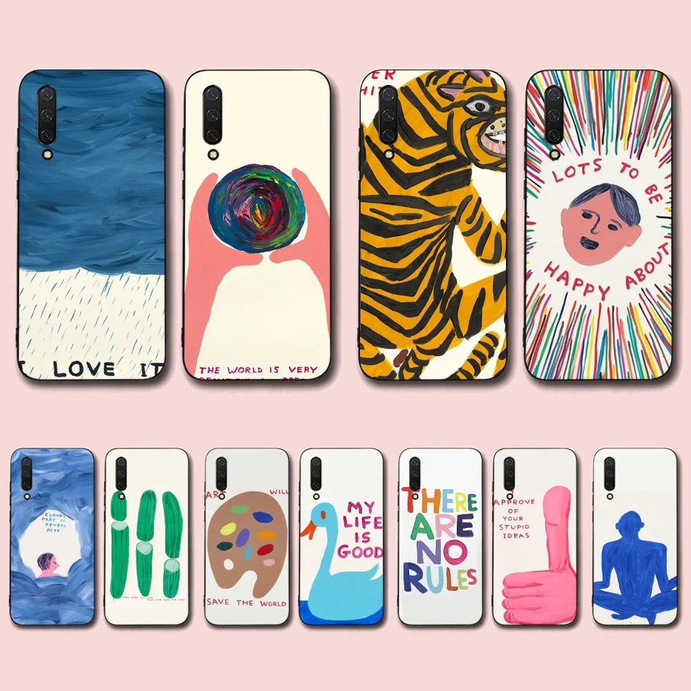 Custodia Per Telefono D-David-S-Shrigley Art Per Xiaomi Mi 5X 8 9 10 11 12 Lite Pro 10T Pocox3Pro Pocom3 Note 10 Pro Lite