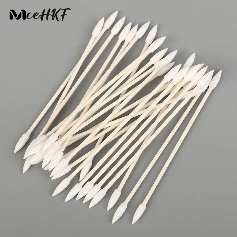 

25pcs/bag Makeup Health Disposable Cotton Swab Medical Ear Jewelry Clean Sticks Buds Tip Cosmetics Permanent Cotton Head Swab
