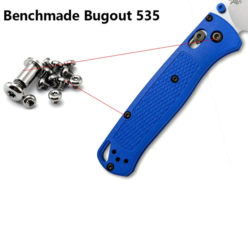 1 kompletter Satz Messer Titan Griffs ch rauben Spindel nieten für echte Bench made Bugout Messer DIY Herstellung von Zubehörteilen – Detail 7