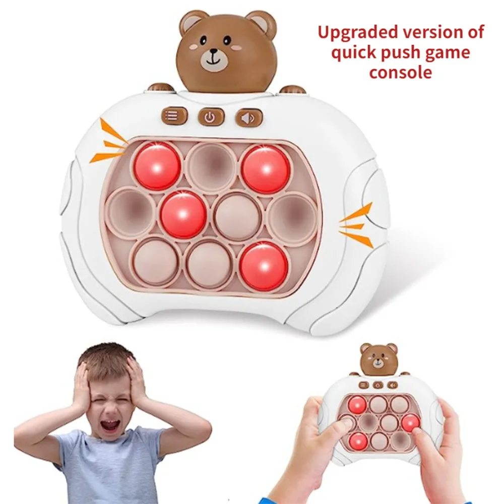 Pop Quick Push Bubbles Game Machine Kids Cartoon Fun Whac-A-Mole Squeezing  Toys Anti Stress Sensory Bubble Pop Fidget Toy Gifts