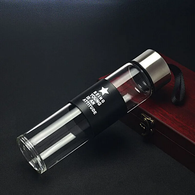 고품질 차 주입기 유리 물병, 내 음료, 유청 단백질 셰이커, 스포츠 병, 여행용 병, 450ml, 500ml 