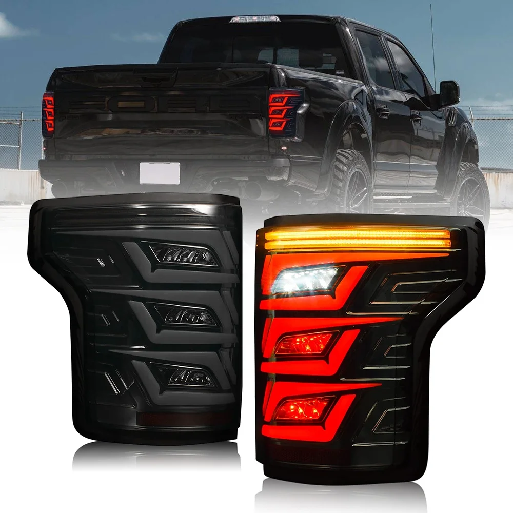 

Задние фары для Ford F150 2015-20, задние фары в сборе/лампа, дымчатые автомобильные аксессуары, автозапчасти