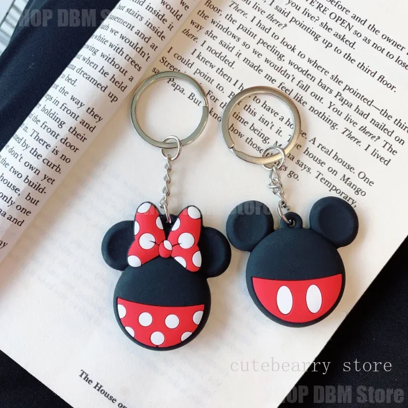 Disney Mickey Minnie Mouse for Apple Airtag Case Soft Anti-scratch Protective Sleeve Airtag Anti-lost Protection Cover Keychain
