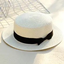 Prosty składany słomkowy kapelusz na plażę kobiety moda nadmorski plażowy przeciwsłoneczny damski wakacyjny fajny damski damski kapelusz przeciwsłoneczny tanie tanio Ochrona przed słońcem Adult Beach CN (pochodzenie) WOMEN summer Stałe Kapelusze przeciwsłoneczne Na co dzień