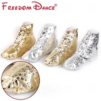 Belly Dance Boots For Girls Ladies Gold Silver Colors Jazz Dance Shoes Soft Split Soles Pole Dance Shoes Ballet Shoes 31-45 1