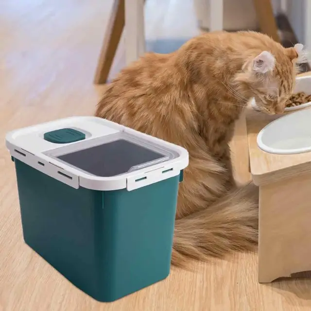 Pet Food Storage Container 22lb Air Tight Dog Food Container Pet Dry Food Storage Moisture Proof Cat Puppy Food Bin With Lid 5
