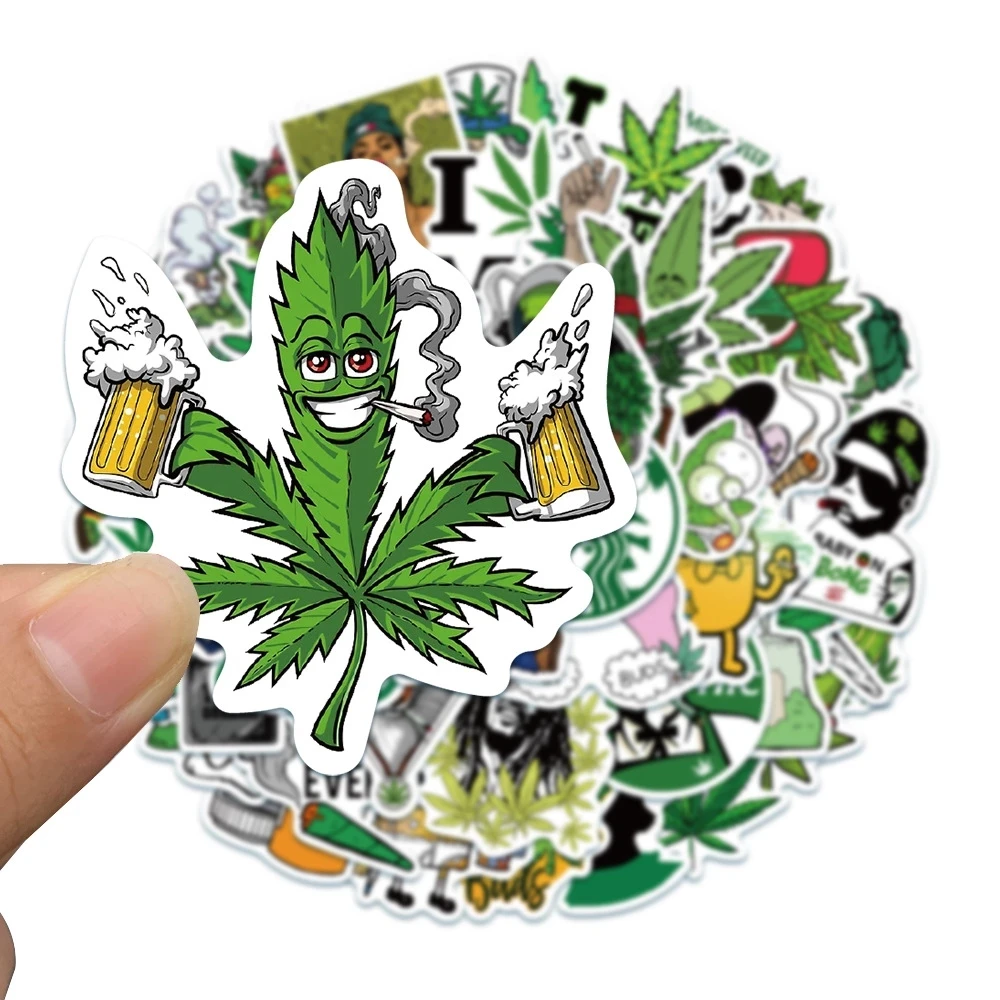 Funny Characters Leaves Weed Smoking Graffiti Stickers DIY Skateboard Fridge Guitar Motorcycle Cool Sticker Kid Toys 10/30/50PCS decorative stickers,decorative labels stickers,custom stickers,self adhesive stickers,adhesive stickers,cartoon stickers,cartoon sticker,anime stickers