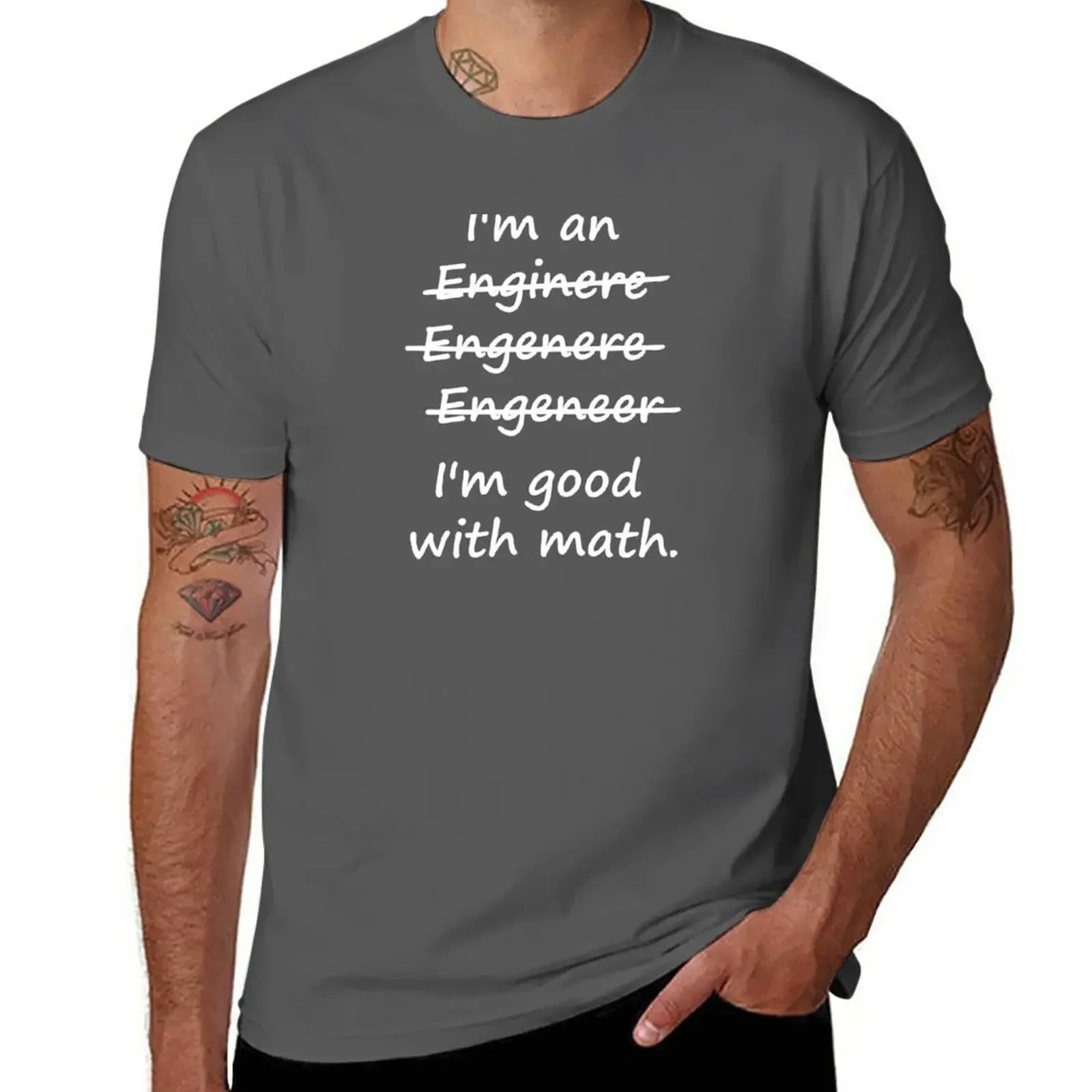

I'm an Engineer I'm Good at Math T-Shirt graphics anime clothes designer t shirt men