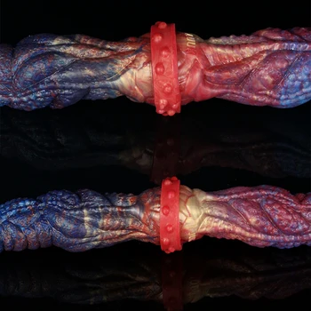 slave fetish bdsm Streamer Color Double Dildo Alien Lifelike Glans Two Big Kont Lesbian Products Anal Plug Sex Toys For Women 6